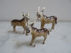 Picture of série de 3 petits anes miniatures en argent emaillés